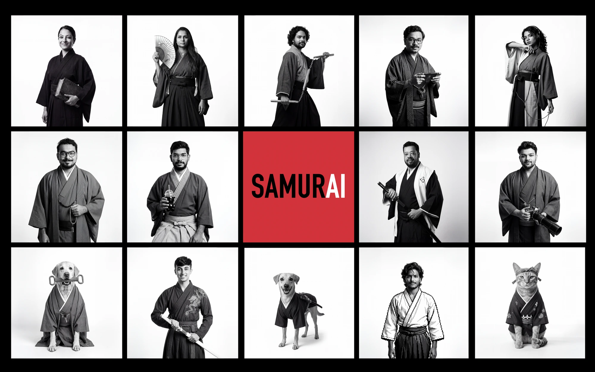 The SAMURAI collective — portrait grid